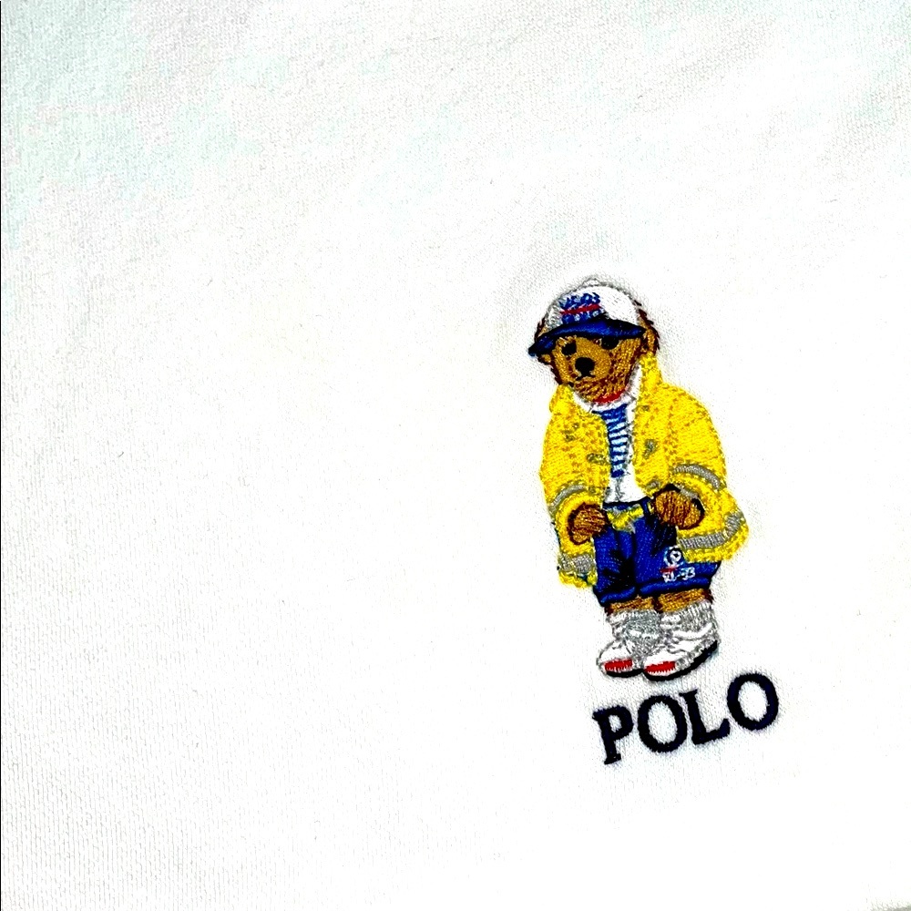 New Medium Polo Ralph Lauren Polo Bear White Shorts - Picture 5 of 6